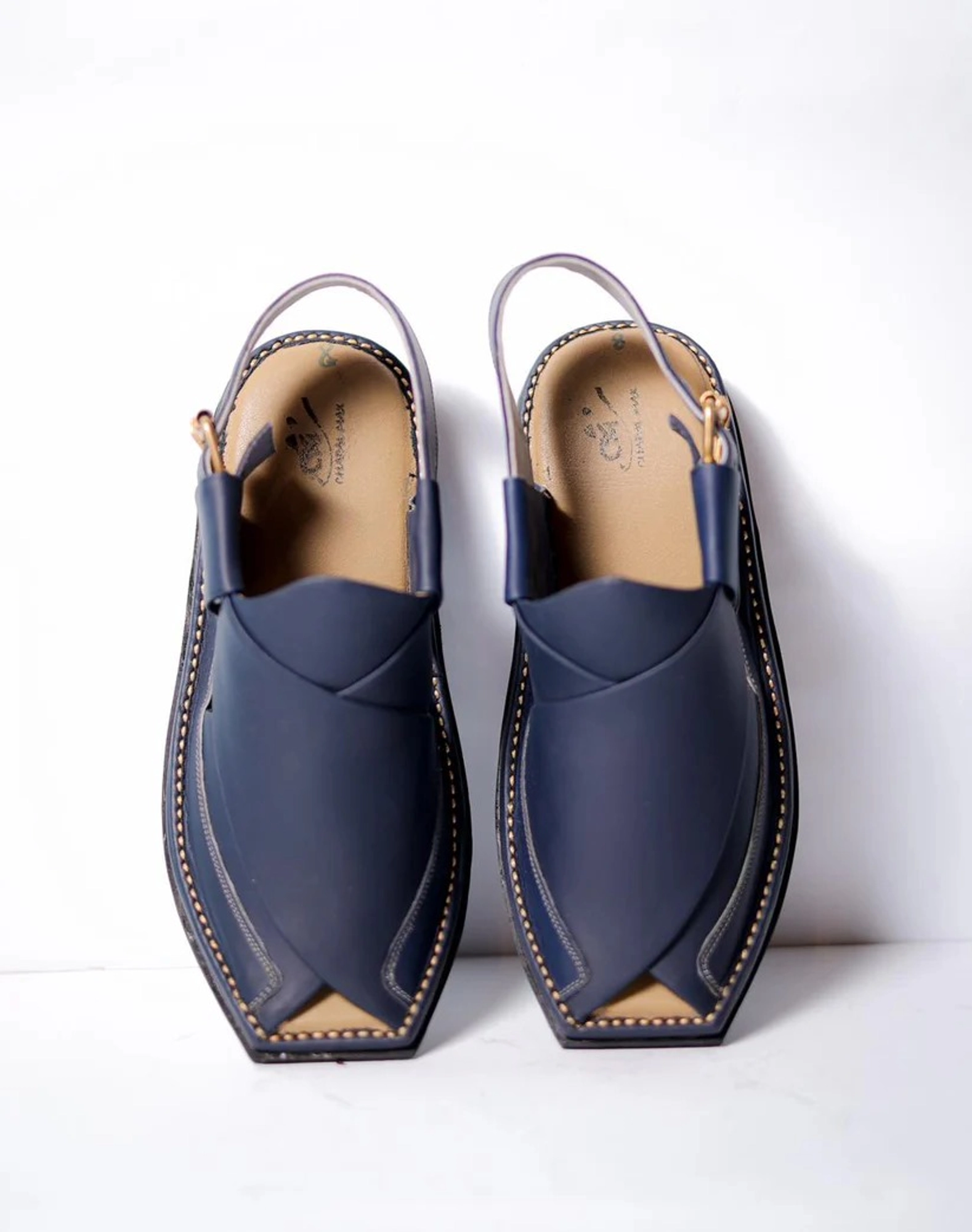 Double Sole Navi Blue ZALMI Handmade Chapal - Image 2