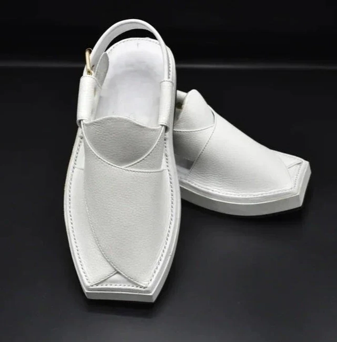Premium White Kaptan Chappal Double Sole - Image 3