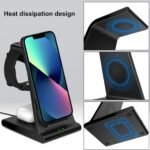 3 in 1 Wireless Charging Station Apple, Wireless Watch Charger Dock for iWatch Series 8 7 6 5 4 3 2 AirPods