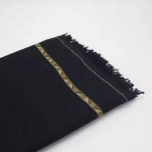 96 Wool Pashmina Swati Shawl Black Color