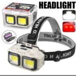 Waterproof and zoomable fishing headlamp: 4 modes, USB, for camping