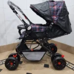 PRAM CHROME AND SEAT ADJUSTABLE Fancy High Quality 2 in 1 Pram Stroller