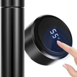 500ml Coffee Cups Travel Mugs, Water Bottle Vacuum Insulating Cup 304 Stainless Steel, Touch Screen Temperature Gauge