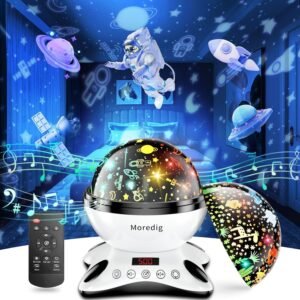 Moredig Kids Night Light Projector, Remote Baby Night Lights for Kids Room