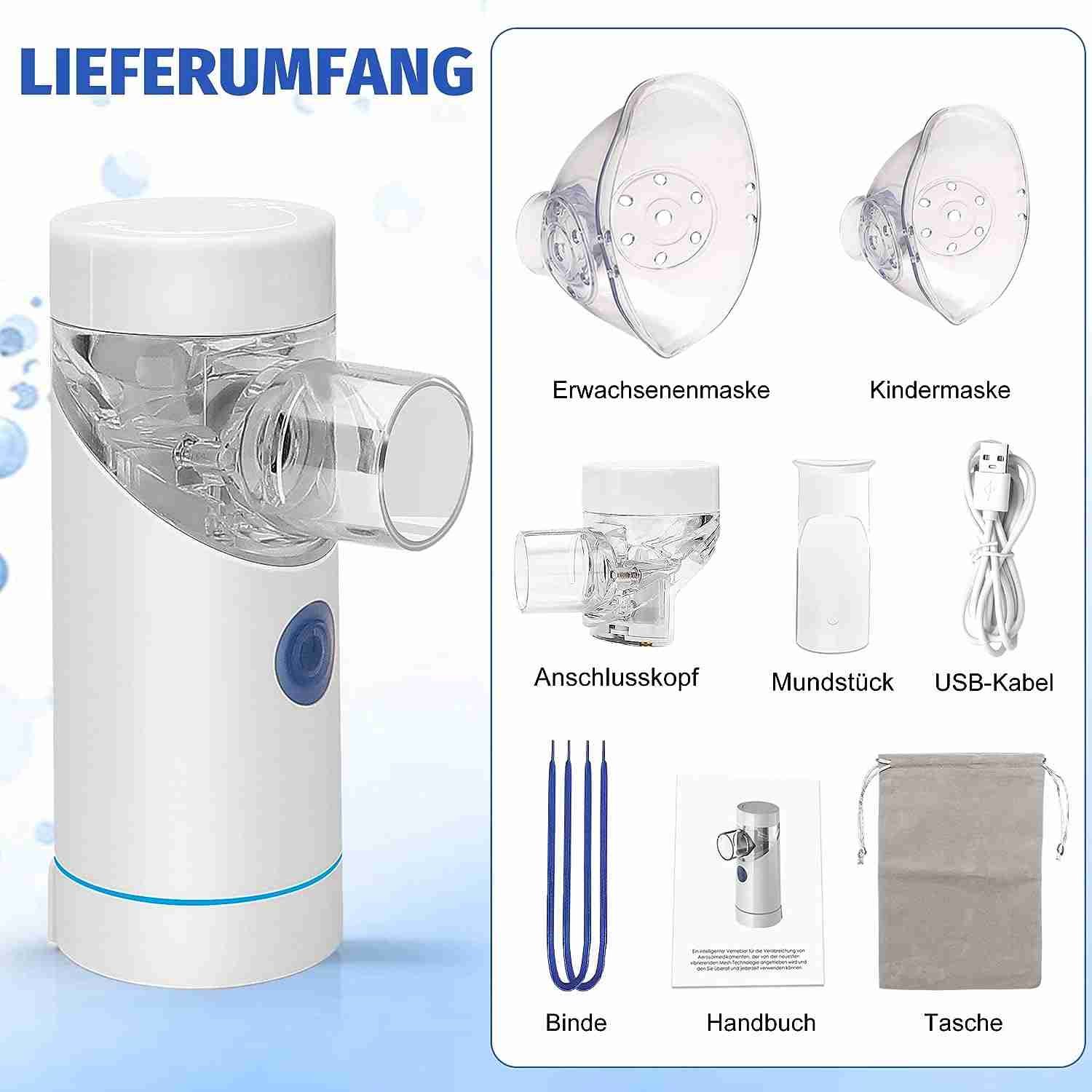 Mesh Nebulizer with Mouthpiece and Mask - Image 2